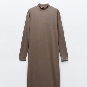 Zara Mock Neck, Long Sleeve Dress